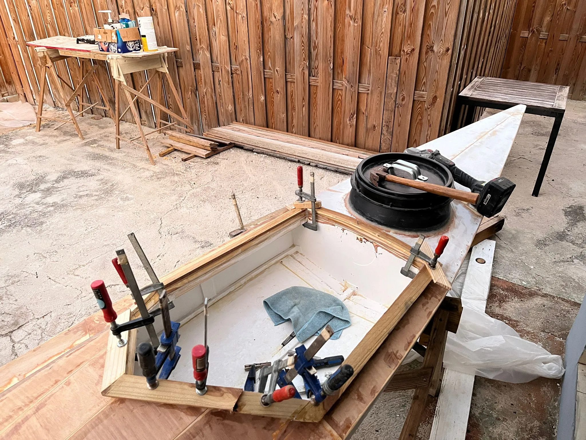 Kayak nearing completion in Curaçao